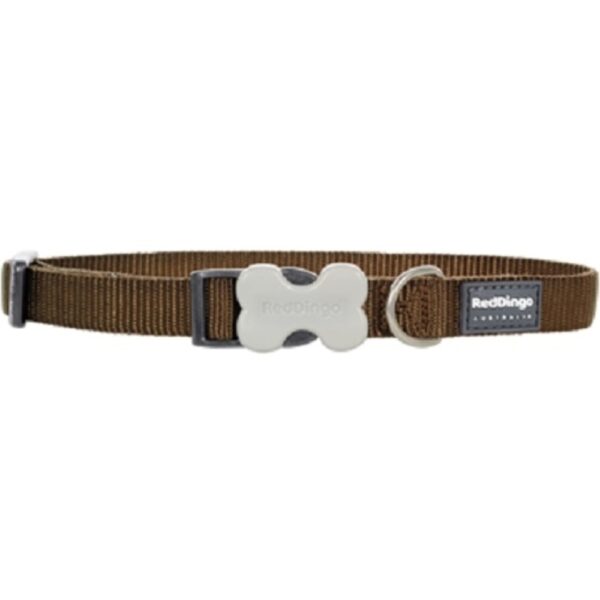 Red Dingo Collar Marrón De Nylon Mediano Para Perros 9"