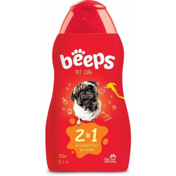 Beeps Pet Care 2 En 1 Shampoo Para Perros 17oz