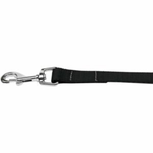 Mirage Correa Negra De Nylon Para Perros 6'