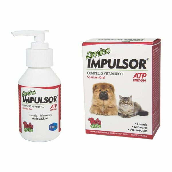 Amino Impulsor Suplemento De Aminoacidos Vitaminas Y Minerales Para Mascotas 100ml