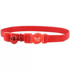 Coastal Safe Cat Collar Rojo Separable De Nylon Para Gatos 8"