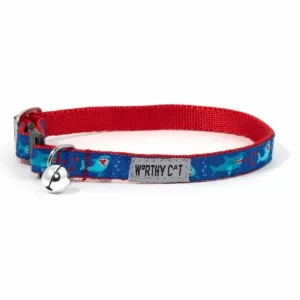 The Worthy Dog Collar Ajustable Tiburones Para Gatos 10"