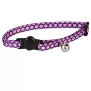 Aspen Fashion Purple Retro Flower Collar Ajustable Morado Para Gatos 8-12"