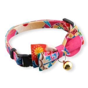 Necoichi Collar Corbatin Rosado Para Gatos 8.2"