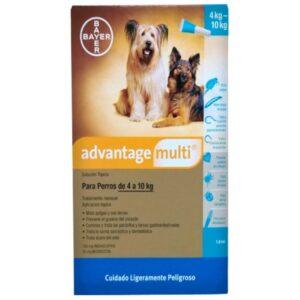 Advantage Multi Dog 4 A 10 Kg X 1 Pipeta Antipulgas Y Parasitos Internos Para Perro