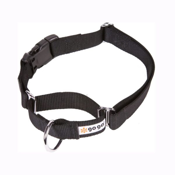 Gogo Martingale Collar Negro De Nylon Para Perros 16"