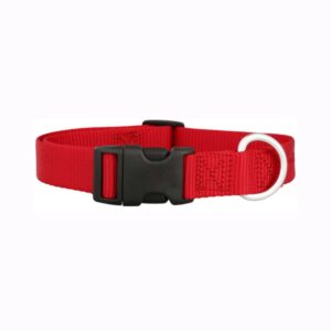 Mirage Collar Rojo De Nylon Mediano Para Perros 10"x5/8"