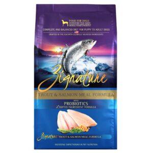 Zignature Trout & Salmon Alimento Seco Libre De Granos Para Perros 12.5 LB