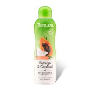 TropiClean Papaya & Coconut Luxury 2-in-1 Shampoo and Conditioner para Perros y Gatos 12oz