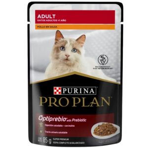 Purina Pro Plan Adult Optiprebio Alimento Humedo de Pollo para Gatos 85grs