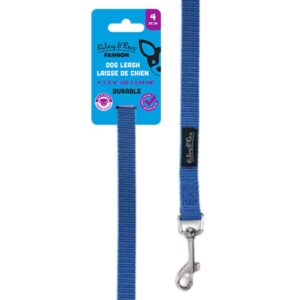 Riley & Rex Correa Nailon Azul para Perros 4'x 3/8"